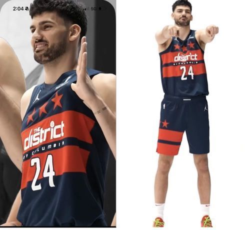 Washington Wizards 2024-25 Statement Style 2 Basketball Jersey basketball jersey product view 1