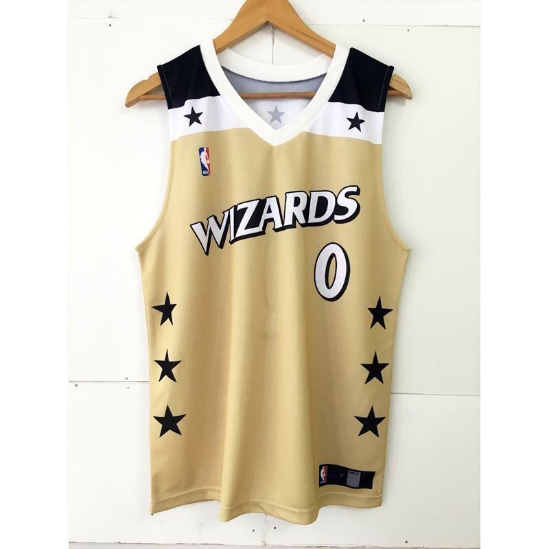 Washington Wizards #0 gilbert arenas gold jersey (print) Style 2 Basketball Jersey basketball jersey product view 1