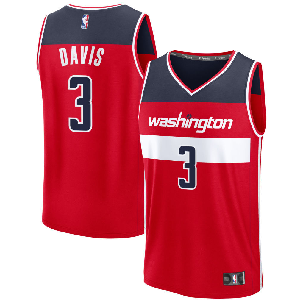 Washington Wizards #3 Anthony Davis Style 2 Basketball Jersey basketball jersey product view 1