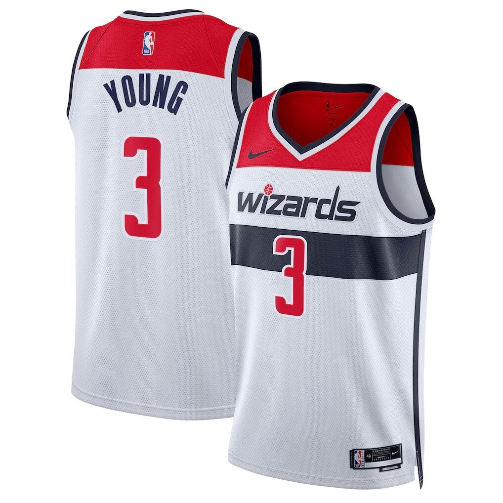 Washington Wizards #3 Trae Young Swingman Jersey - Association Edition - White Basketball Jersey basketball jersey product view 1