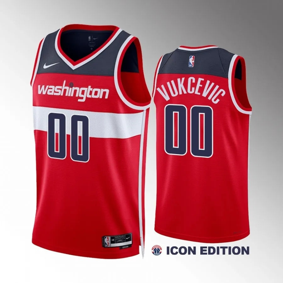 Washington Wizards #88 Tristan Vukcevic Red Icon Edition Men Jersey Style 2 Basketball Jersey basketball jersey product view 1