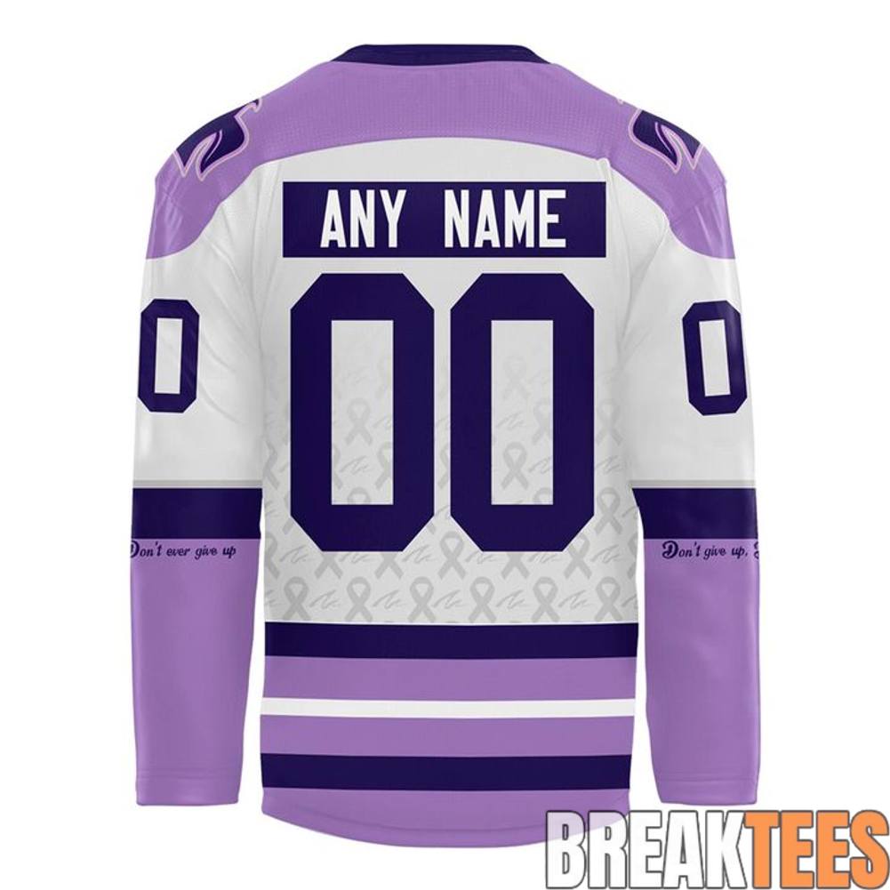 Waterloo Black Hawks x Hockey Fights Cancer Jersey - Adult & Kids T-Shirts, Sweatshirts & Hoodies apparel design preview 3