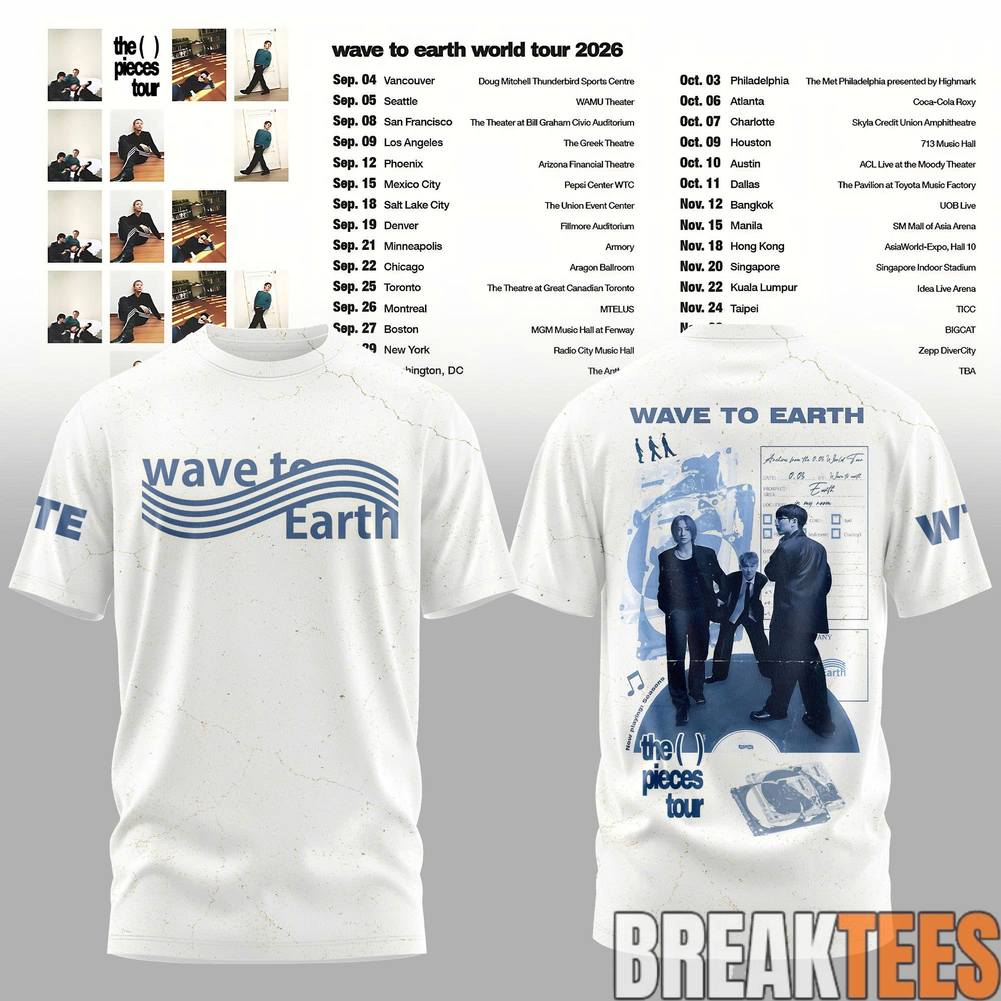 Wave to Earth The Pieces Tour 2026 Blue Memory Shirt Unisex T-shirt, Sweatshirt, Hoodie, Long Sleeve Tee - T-Shirt, Sweatshirt, Hoodie