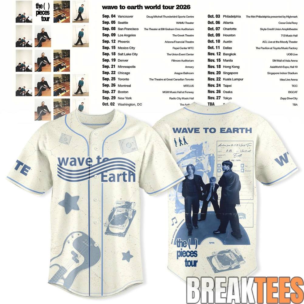 Wave to Earth The Pieces Tour 2026 Special Jersey Unisex T-shirt, Sweatshirt, Hoodie, Long Sleeve Tee - T-Shirt, Sweatshirt, Hoodie