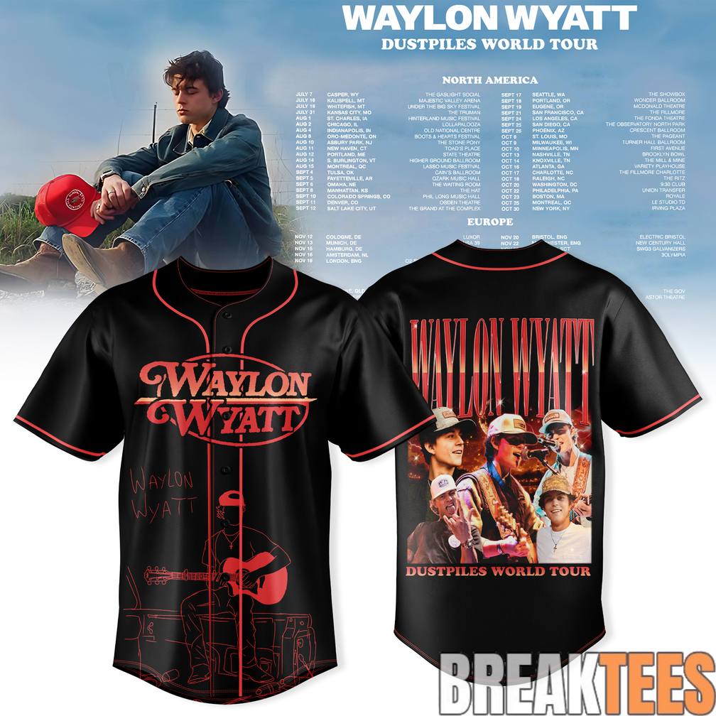 Waylon Wyatt Dustpiles World Tour 2026 Baseball Jersey baseball jersey product view 1