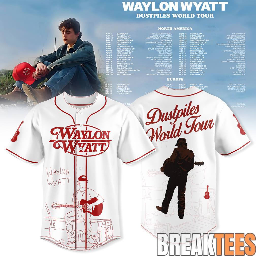 Waylon Wyatt Dustpiles World Tour 2026 Baseball Jersey baseball jersey product view 2
