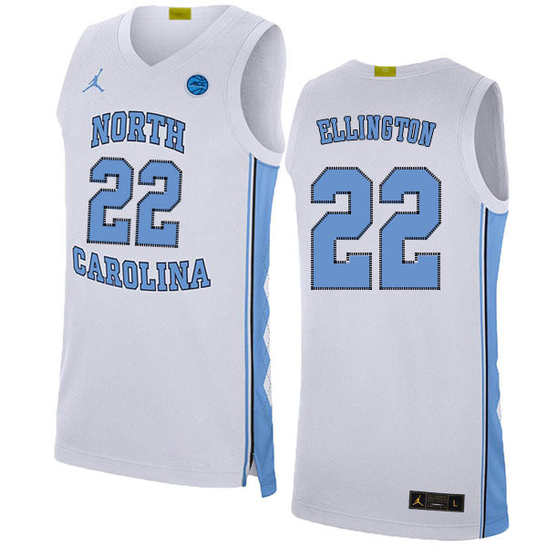 Wayne Ellington 22 White College Football Jersey football jersey product view 1
