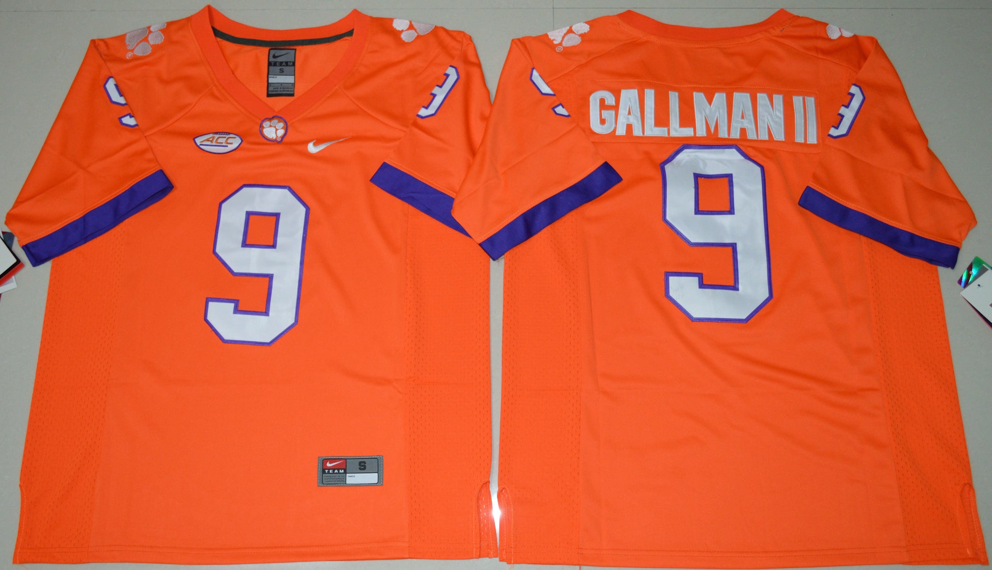 Wayne Gallman II 9 Orange 2016 College Football Jersey football jersey product view 1