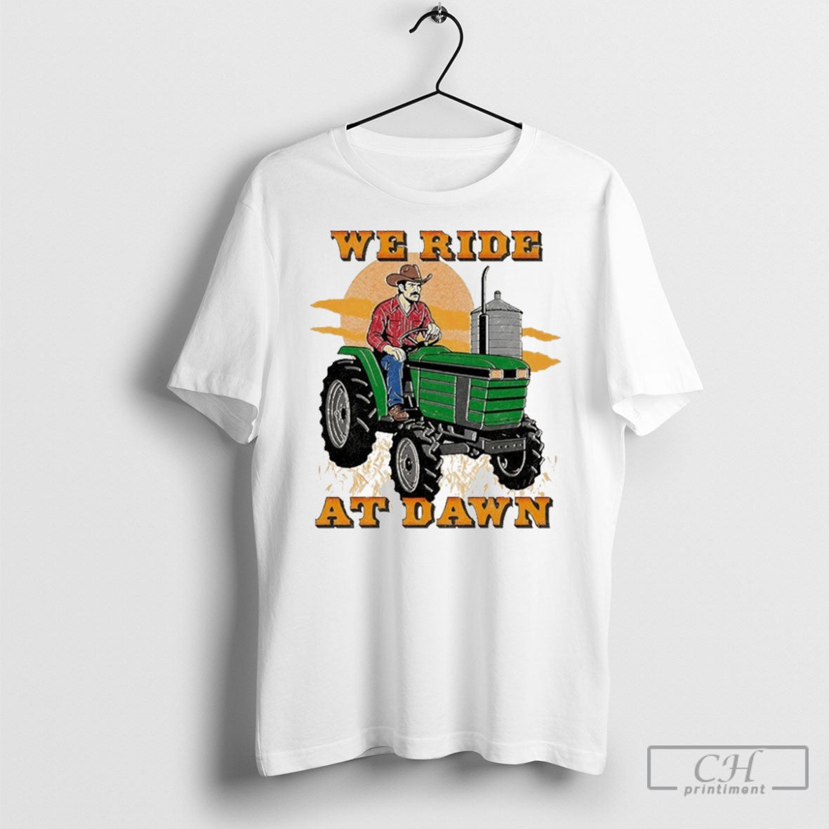 We Ride At Dawn Tractor Shirt Tee Unisex T-shirt, Sweatshirt, Hoodie, Long Sleeve Tee - T-Shirt, Sweatshirt, Hoodie