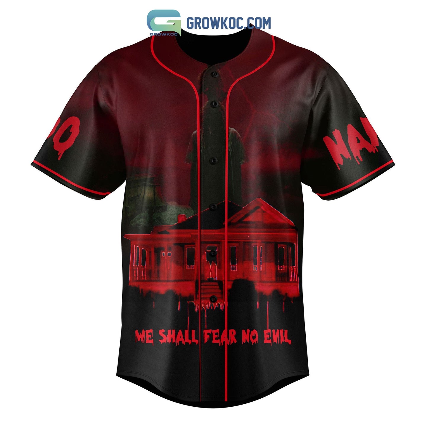 We Shall Fear No Evil Personalized Baseball Jersey baseball jersey product view 3