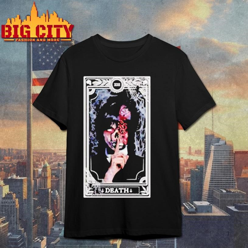 Wednesday Addams Shh Death Tarot Card XIII Gothic horror shirt Unisex T-shirt, Sweatshirt, Hoodie, Long Sleeve Tee - T-Shirt, Sweatshirt, Hoodie