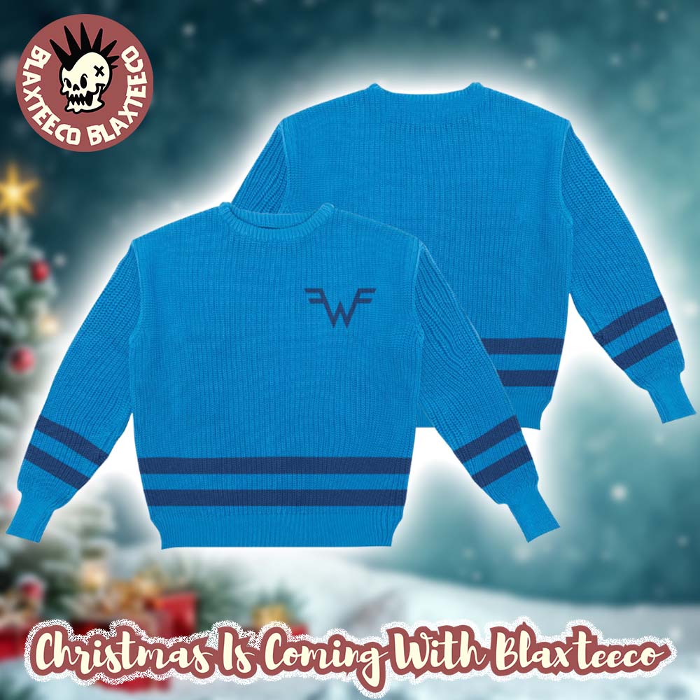 Weezer Blue Fisherman Knitted Ugly Christmas Sweater Unisex T-shirt, Sweatshirt, Hoodie, Long Sleeve Tee - T-Shirt, Sweatshirt, Hoodie