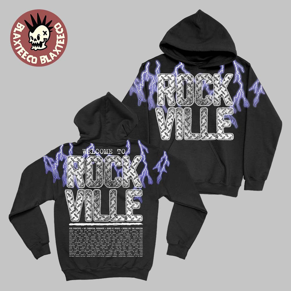 Welcome To Rockville 2026 Festival Merch Daytona Beach Florida Diamond Plate Purple Thunder Hoodie - T-Shirt, Sweatshirt, Hoodie