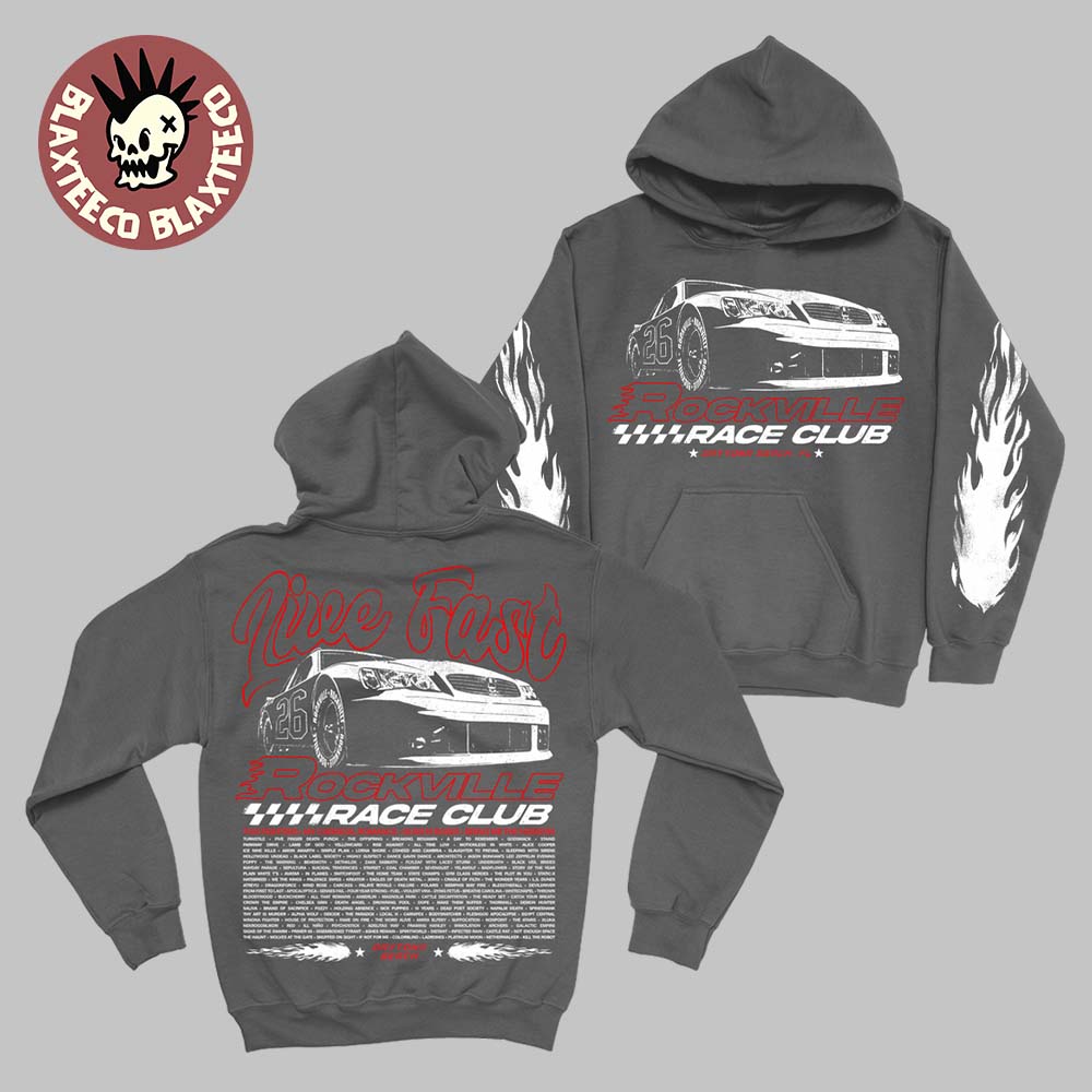Welcome To Rockville 2026 Festival Merch Daytona Beach Florida Rockville Race Club Live Fast Hoodie - T-Shirt, Sweatshirt, Hoodie