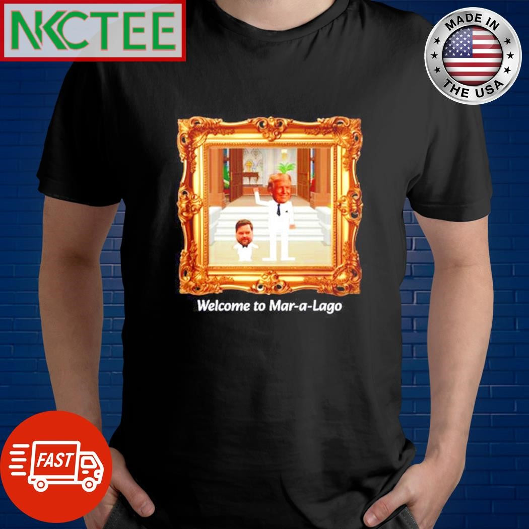 Welcome to Mar-a-Lago Donald Trump JD Vance paint shirt Unisex T-shirt, Sweatshirt, Hoodie, Long Sleeve Tee - T-Shirt, Sweatshirt, Hoodie