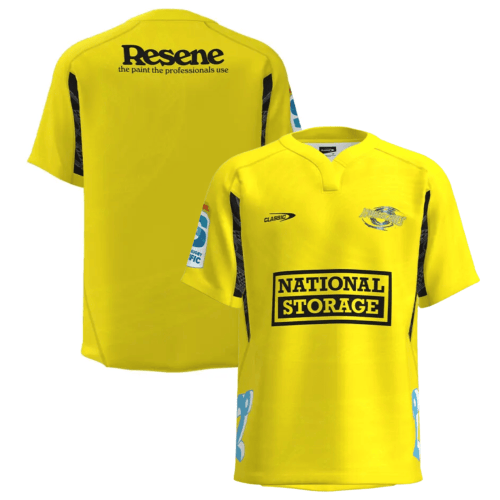 Wellington Hurricanes Super Rugby 2024 Home Men Jersey - Yellow Soccer Jersey hockey jersey product view 1