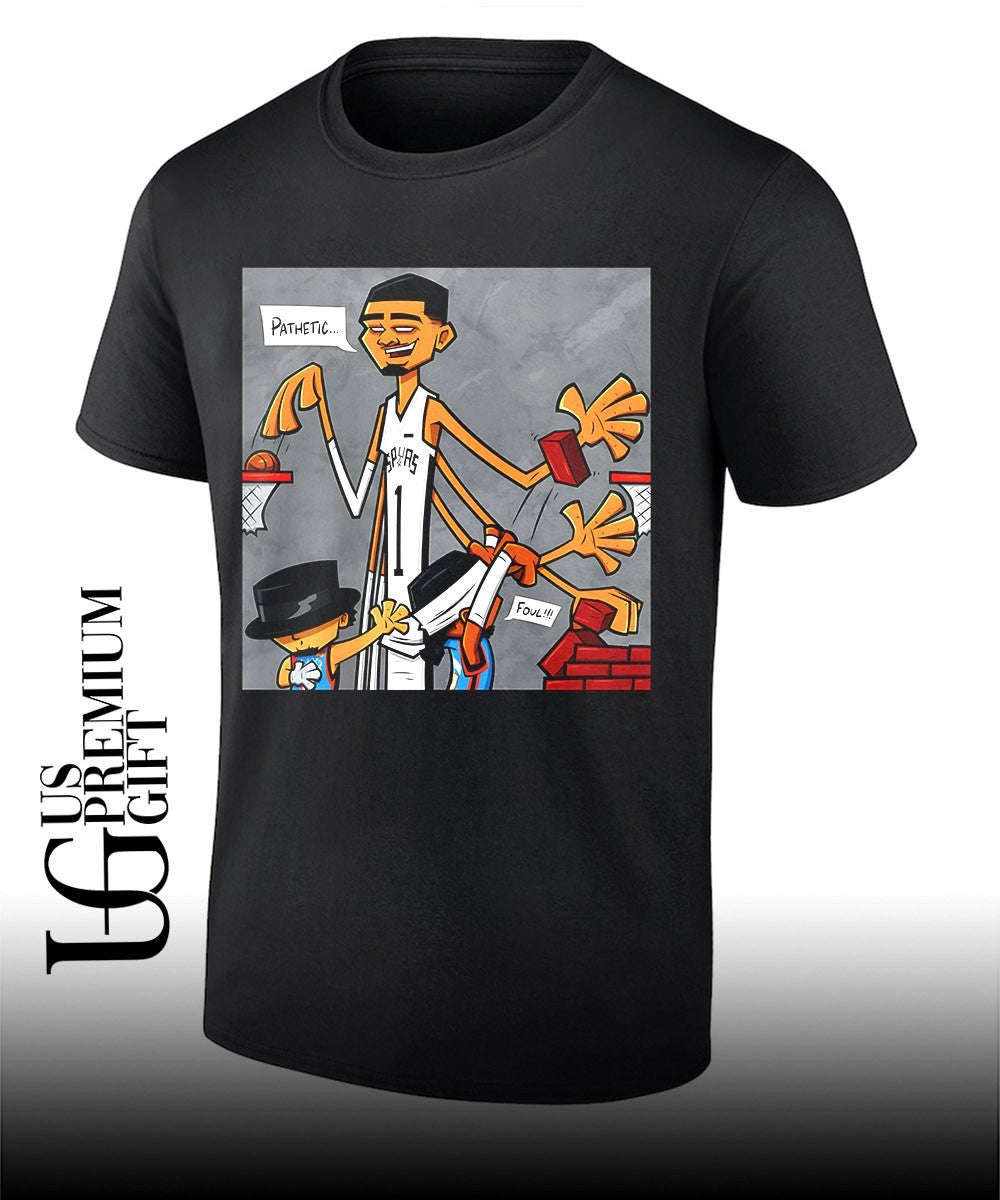 Wembys Long Arms Pathetic clowns Victor Wembanyama shirt Unisex T-shirt, Sweatshirt, Hoodie, Long Sleeve Tee - T-Shirt, Sweatshirt, Hoodie