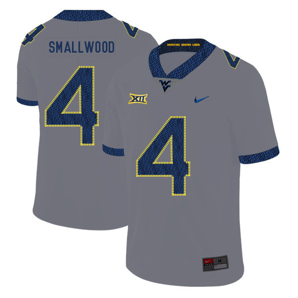 Wendell Smallwood 4 Gray College Football Jersey football jersey product view 1