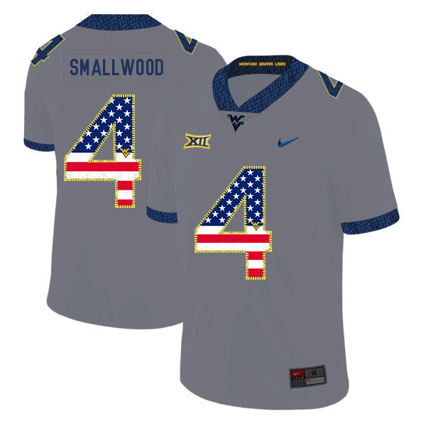 Wendell Smallwood 4 Gray .1jpg College Football Jersey football jersey product view 1