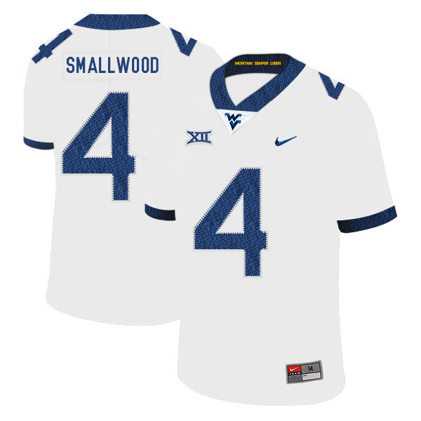 Wendell Smallwood 4 White College Football Jersey football jersey product view 1