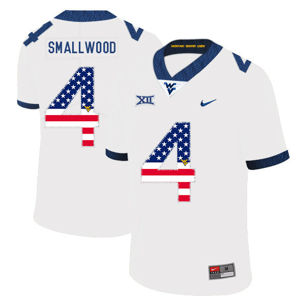 Wendell Smallwood 4 White .1jpg College Football Jersey football jersey product view 1