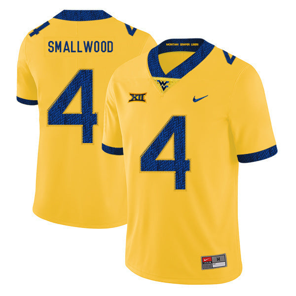 Wendell Smallwood 4 Yellow College Football Jersey football jersey product view 1