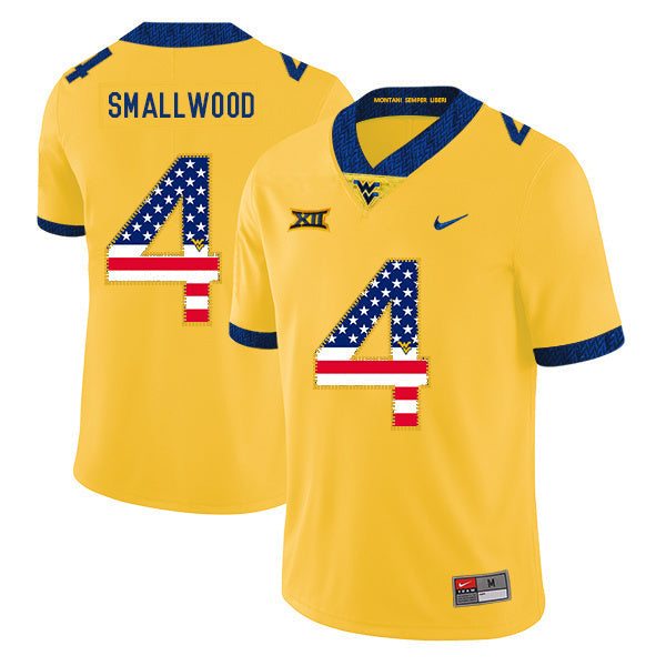 Wendell Smallwood 4 Yellow .1jpg College Football Jersey football jersey product view 1