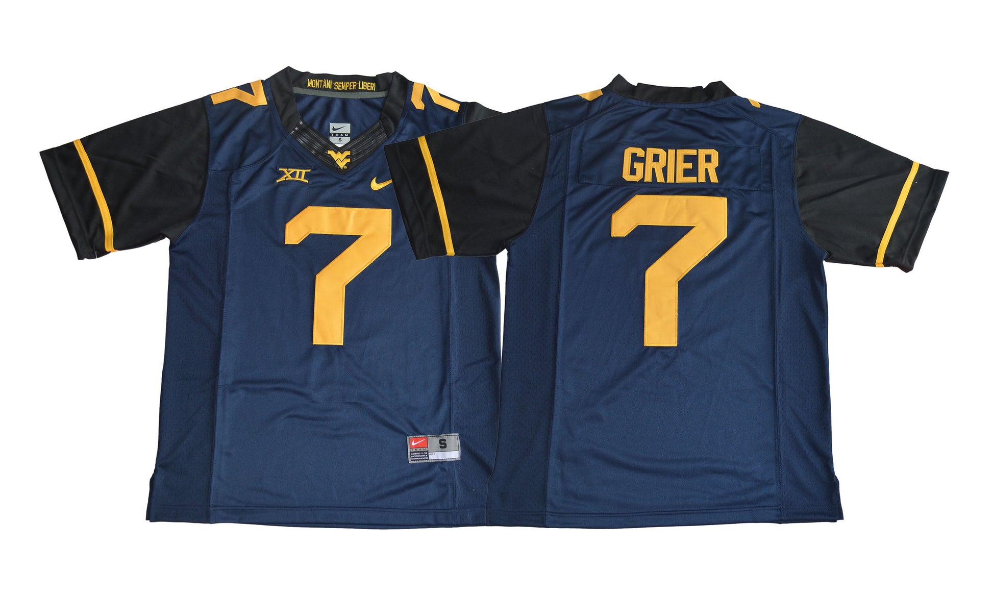 West Virginia 7 Navy College Football Jersey football jersey product view 1