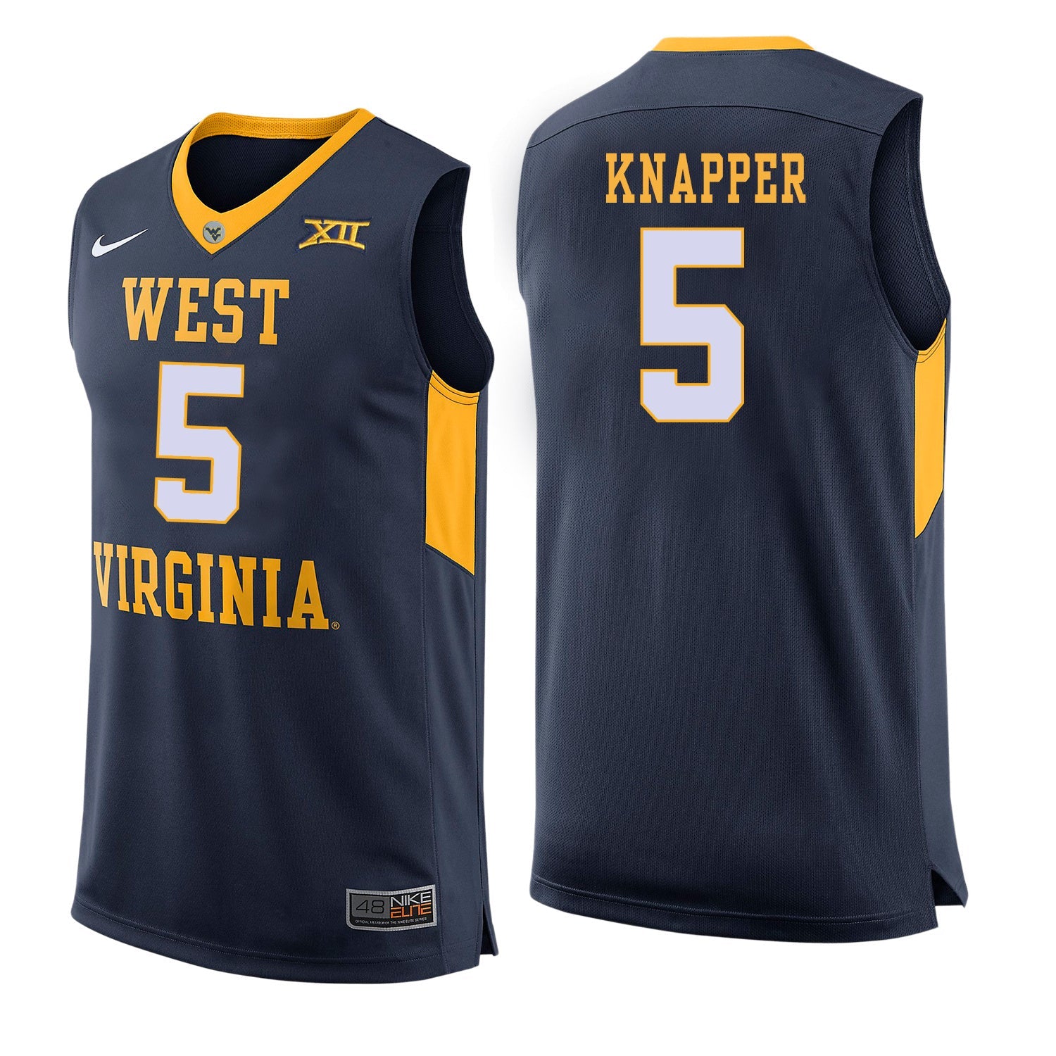 West Virginia Knapper 5 Blue College Football Jersey football jersey product view 1