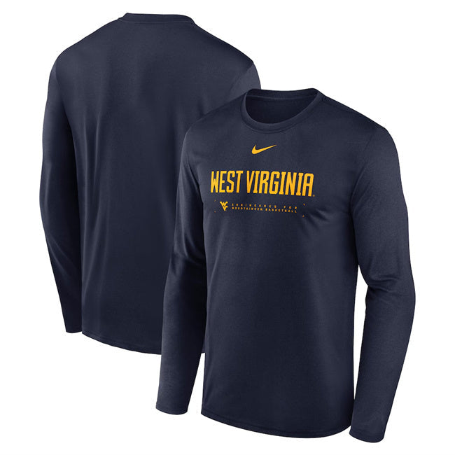 West Virginia Mountaineers Navy 2025 Courtside Basketball College Football Jersey football jersey product view 1
