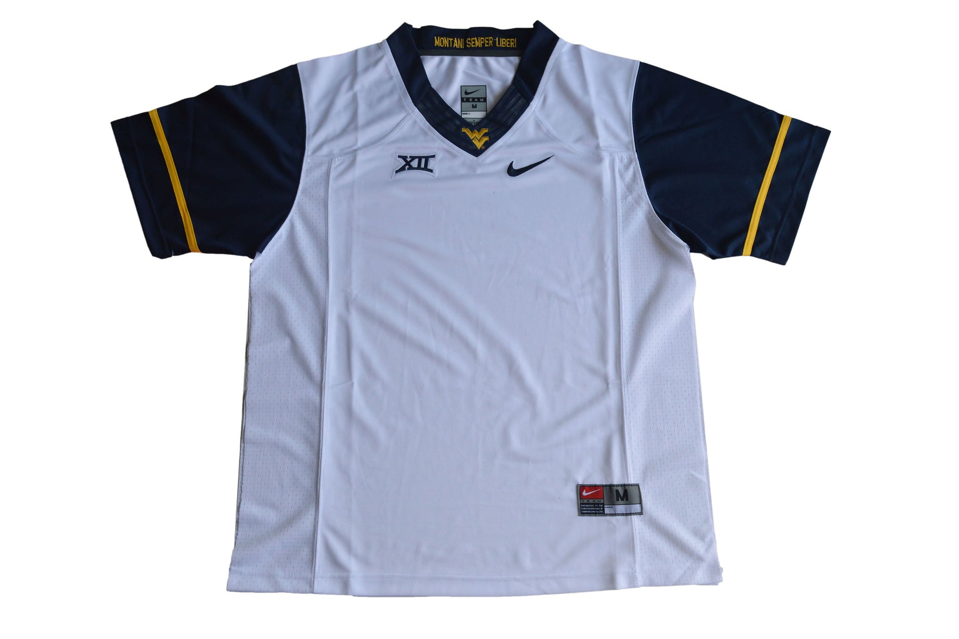 West Virgnia Blank White Front College Football Jersey football jersey product view 1