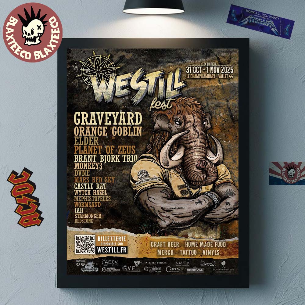 Westill Fest 2025 Official Lineup Poster In Vallet France At Le Champilambart On October 31 And November 1 2025 Home Decor Poster Canvas - T-Shirt, Sweatshirt, Hoodie