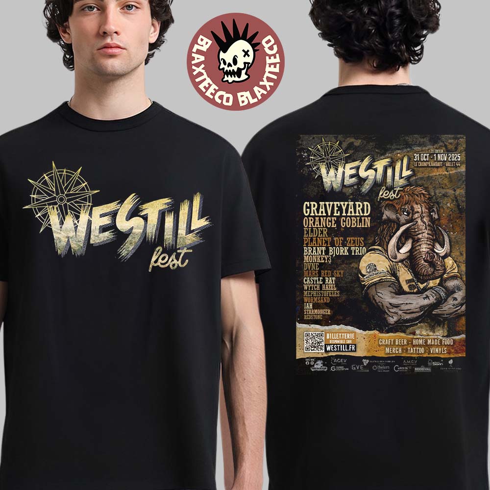 Westill Fest 2025 Official Lineup Poster In Vallet France At Le Champilambart On October 31 And November 1 2025 Two Sided T-Shirt - T-Shirt, Sweatshirt, Hoodie