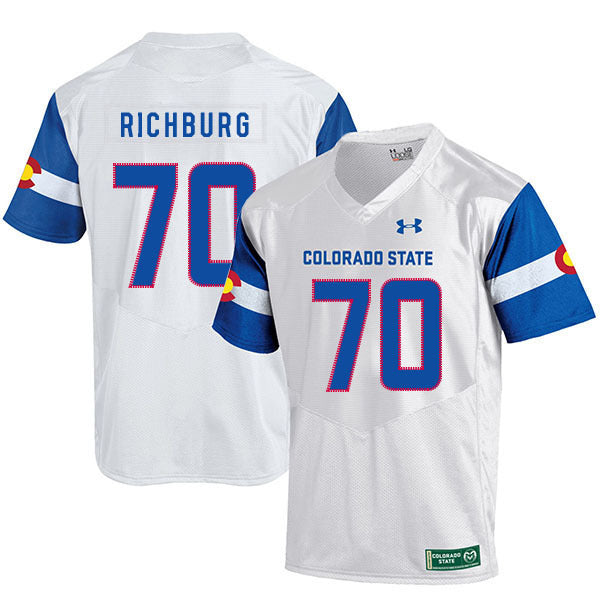 Weston Richburg 70 White College Football Jersey football jersey product view 1