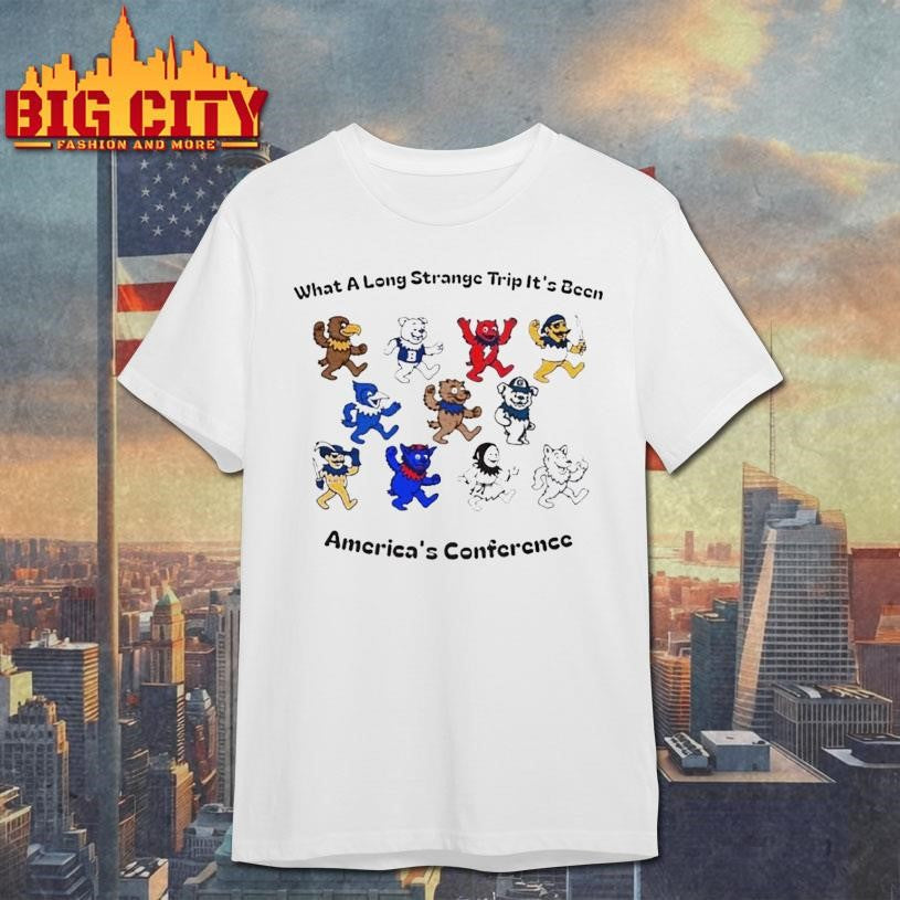 What A Long Strange Trip Its Been Americas Conference Big East X Grateful Dead Style Concert Shirt - T-Shirt, Sweatshirt, Hoodie