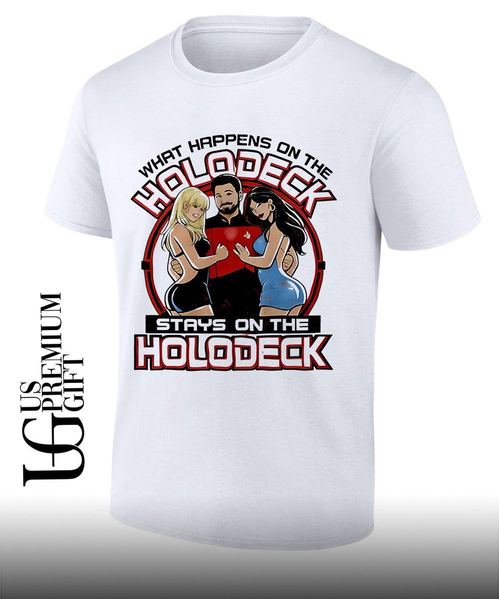 What Happens on the Holodeck Stays on the Holodeck shirt Unisex T-shirt, Sweatshirt, Hoodie, Long Sleeve Tee - T-Shirt, Sweatshirt, Hoodie
