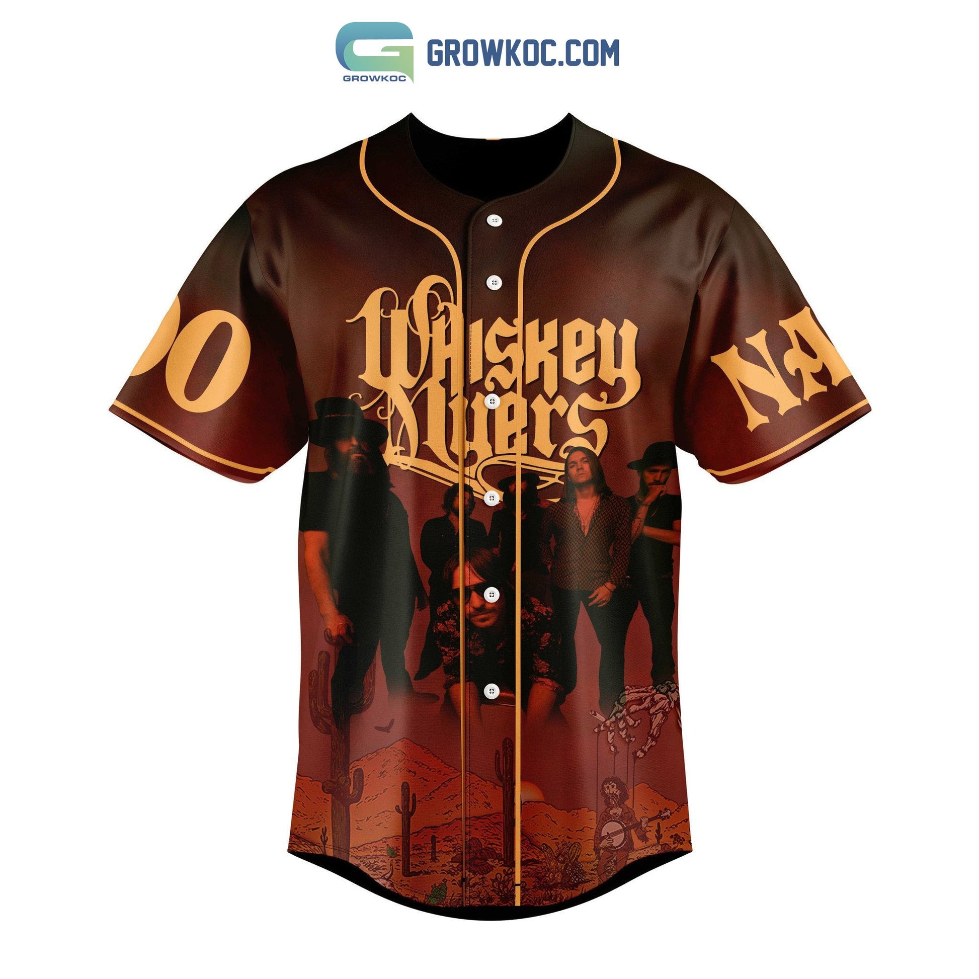 Whiskey Myers 2023 Tour Personalized Baseball Jersey baseball jersey product view 2