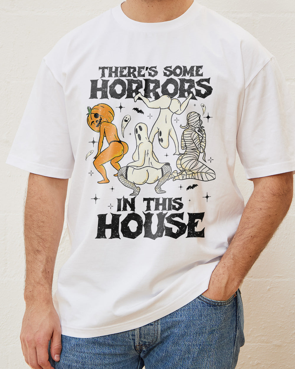 There's Some Horrors In This House T-Shirt Unisex T-shirt, Sweatshirt, Hoodie, Long Sleeve Tee - T-Shirt, Sweatshirt, Hoodie