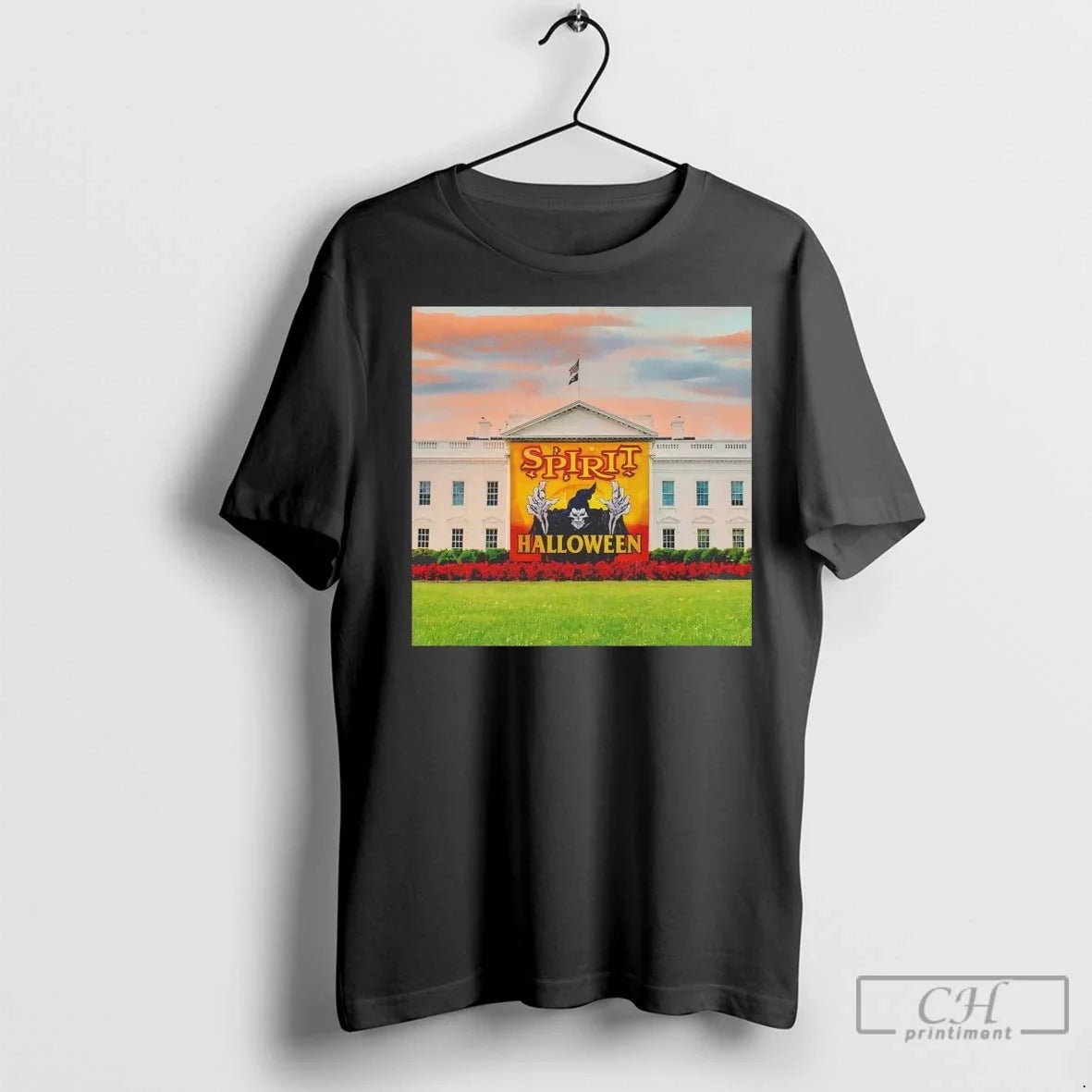 White House Spirit Halloween T Shirts Unisex T-shirt, Sweatshirt, Hoodie, Long Sleeve Tee - T-Shirt, Sweatshirt, Hoodie