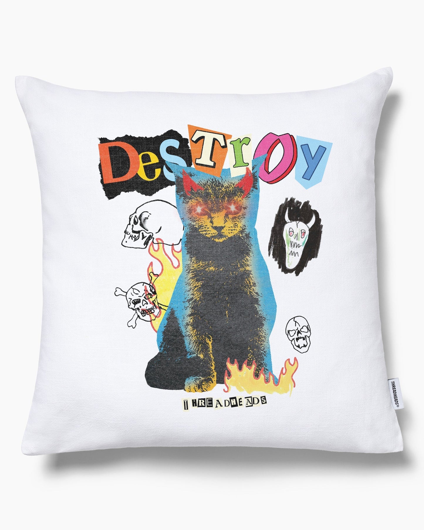 Destroy Cat Cushion Unisex T-shirt, Sweatshirt, Hoodie, Long Sleeve Tee - T-Shirt, Sweatshirt, Hoodie
