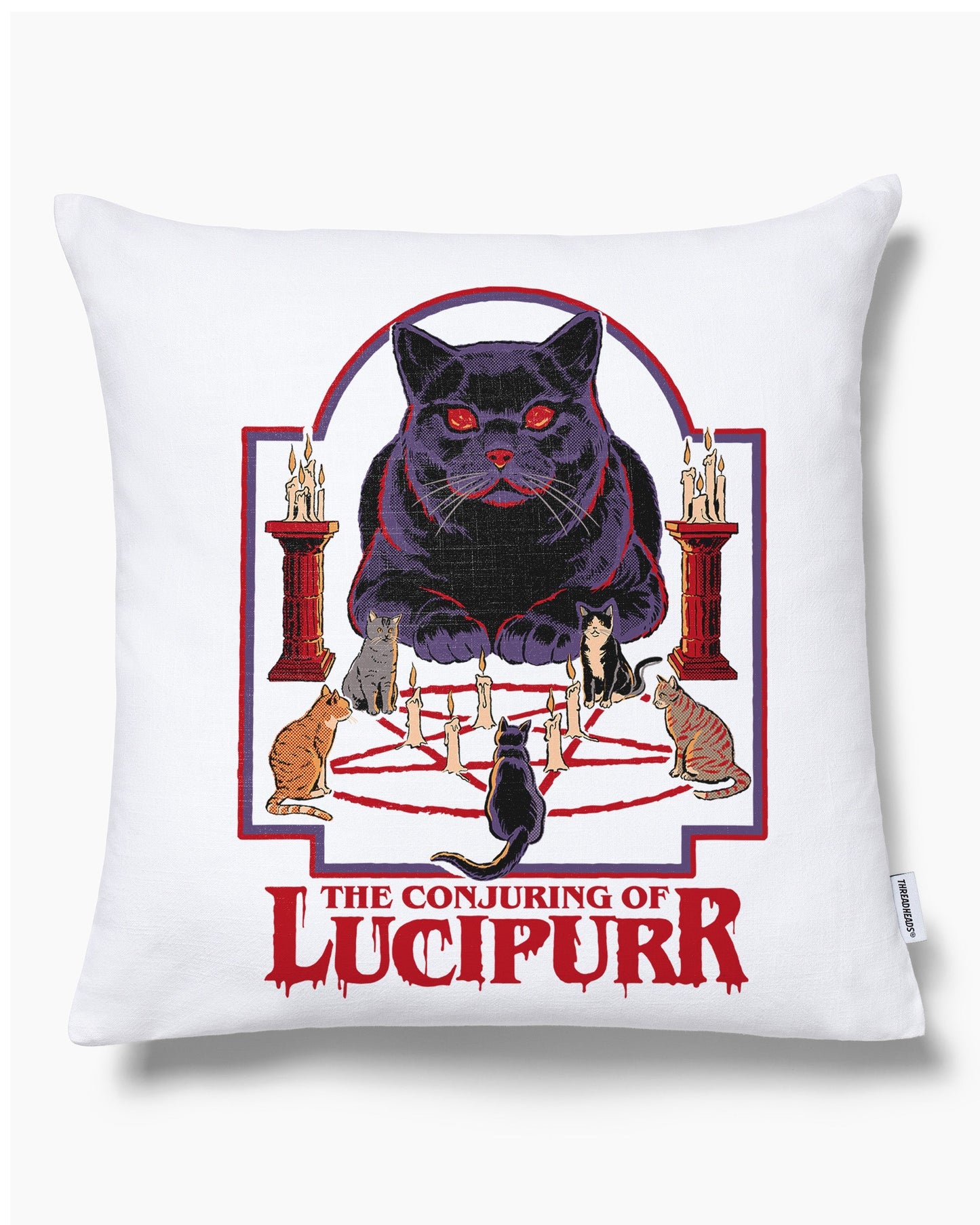 The Conjuring of Lucipurr Cushion Unisex T-shirt, Sweatshirt, Hoodie, Long Sleeve Tee - T-Shirt, Sweatshirt, Hoodie