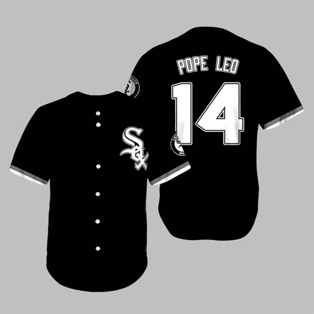 White Sox Pope Leo 14 Baseball Jersey baseball jersey product view 1