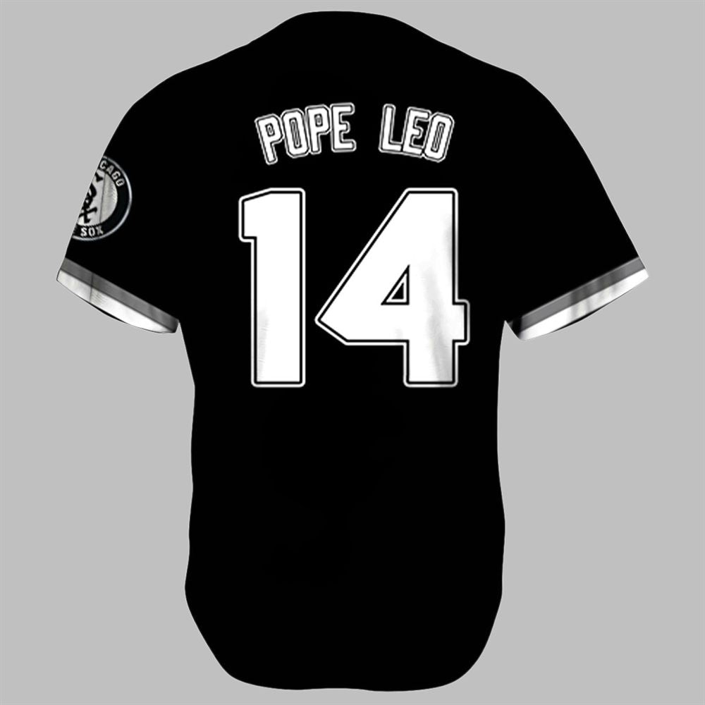 White Sox Pope Leo 14 Baseball Jersey baseball jersey product view 3