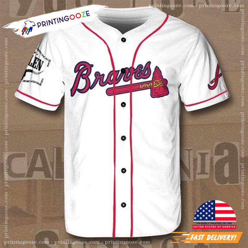 White Wallen 98 Braves Adult Baseball Jersey baseball jersey product view 2