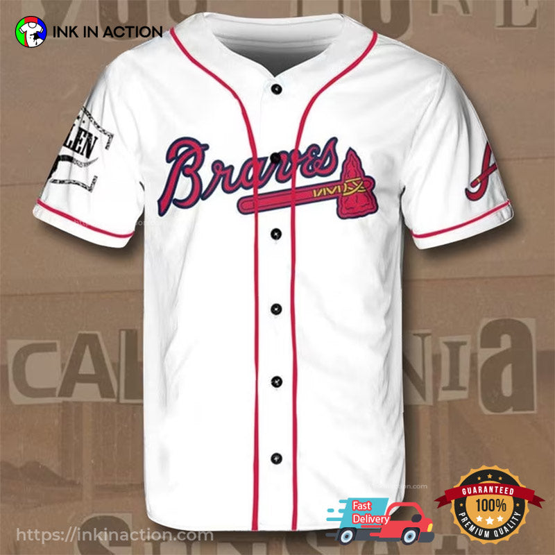 White Wallen 98 Braves Baseball Jersey baseball jersey product view 2