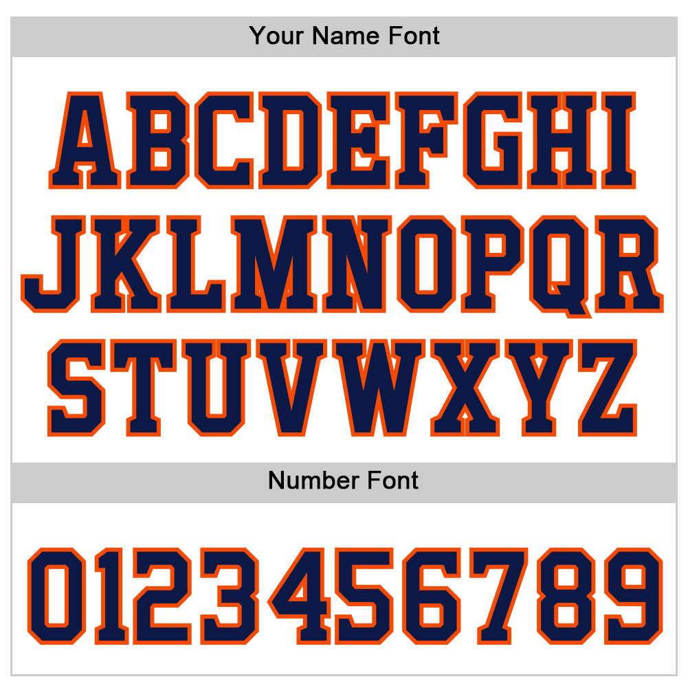 Custom White Navy-Orange Authentic Sleeveless Baseball Jersey baseball jersey product view 4