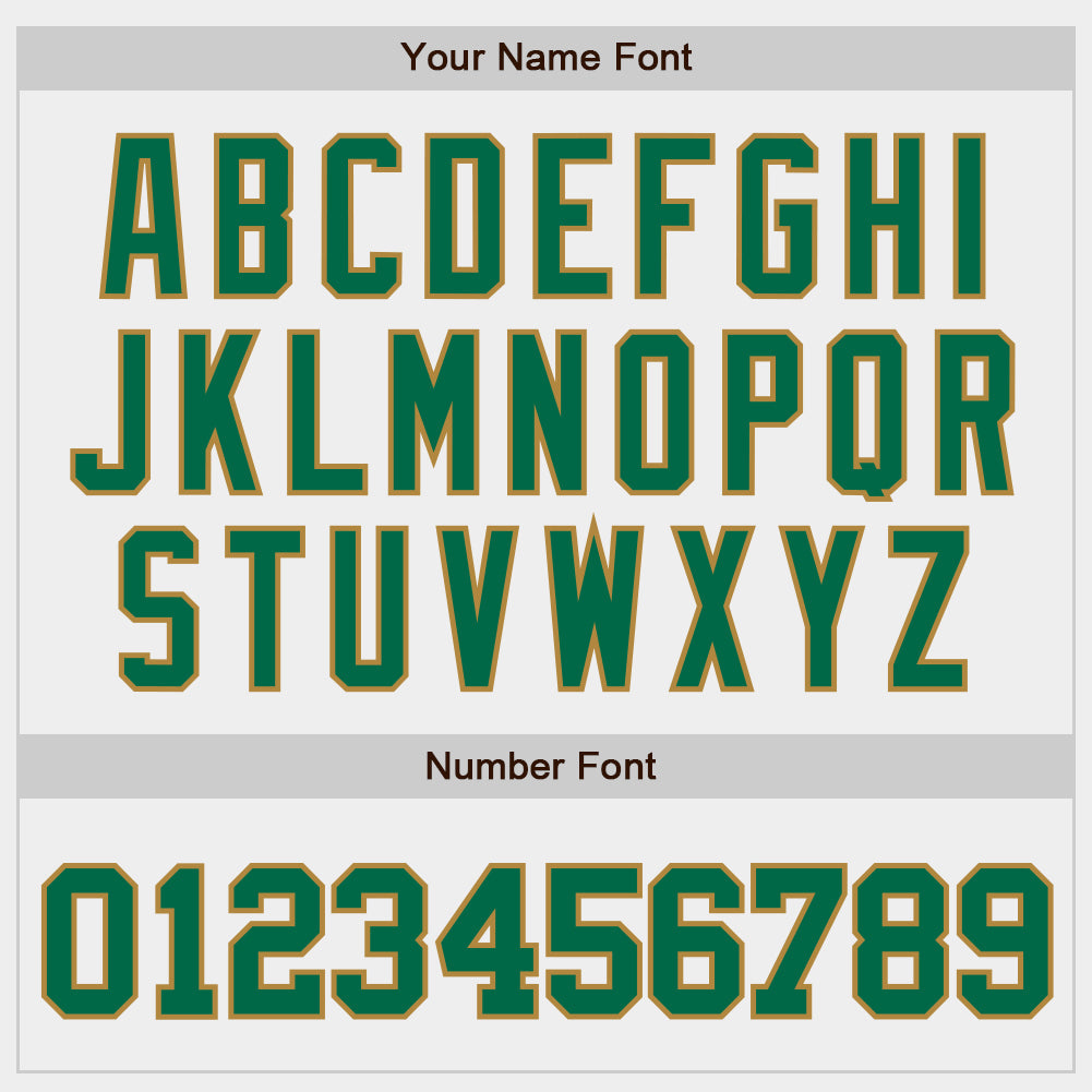 Custom White Kelly Green-Old Gold Authentic Baseball Jersey baseball jersey product view 4