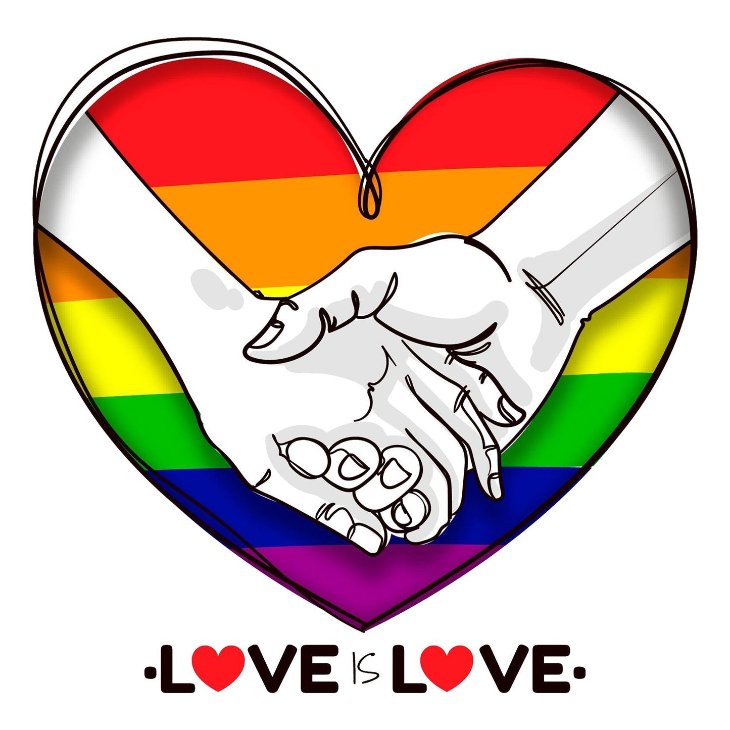 Custom White Red-Black Rainbow Colored Heart For Pride Month Love Is Love LGBT Authentic Baseball Jersey baseball jersey product view 2