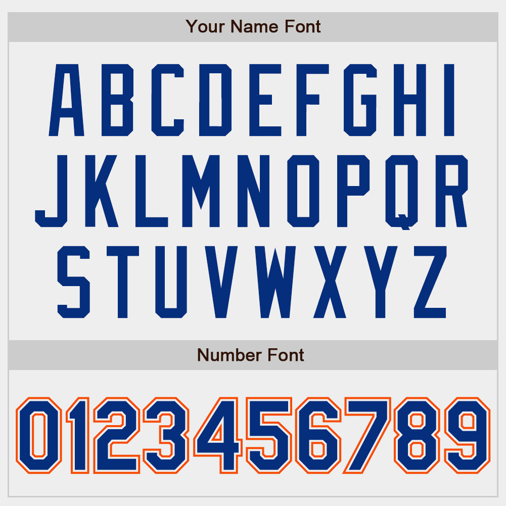 Custom White Royal-Orange Authentic Baseball Jersey baseball jersey product view 5