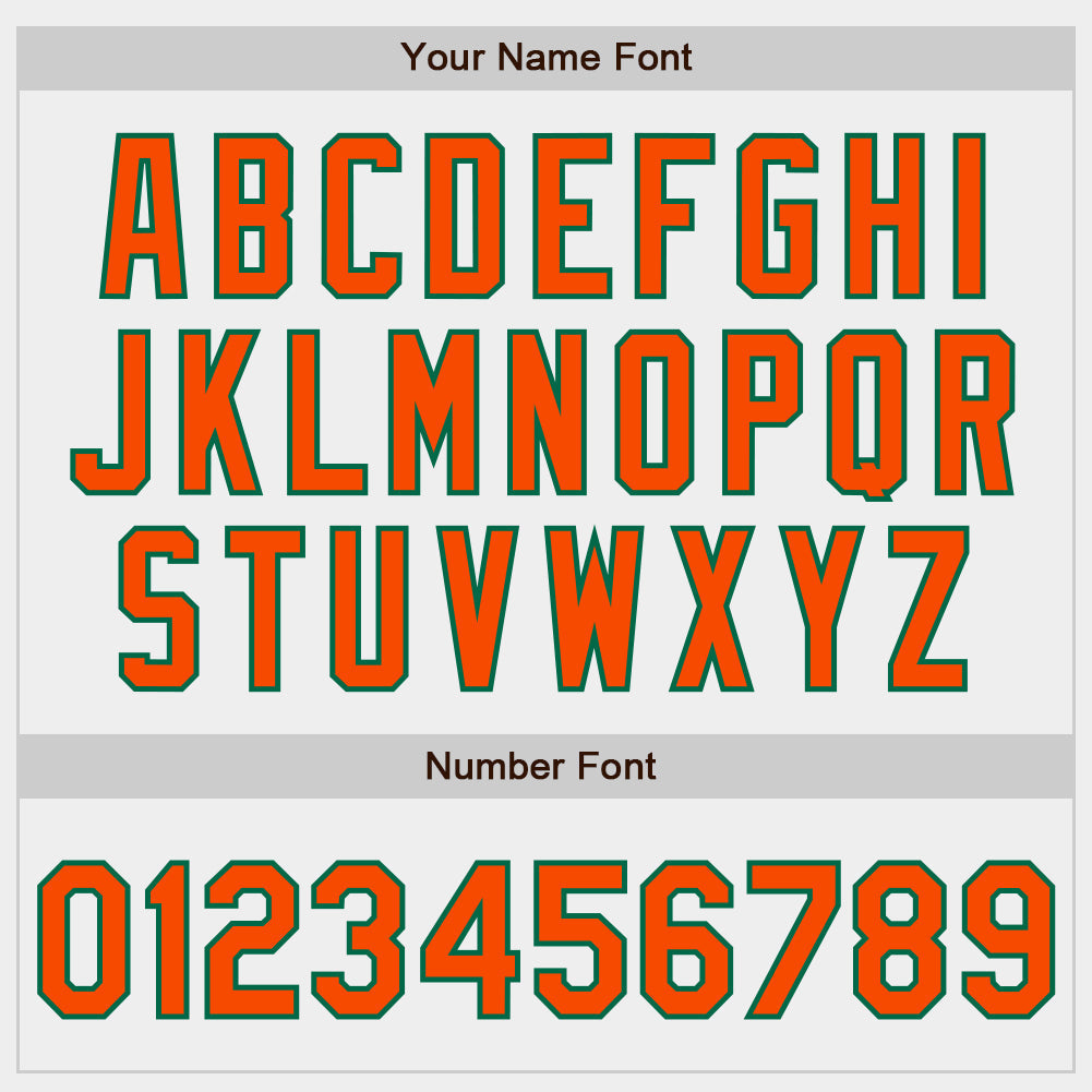 Custom White Orange-Kelly Green Authentic Baseball Jersey baseball jersey product view 5